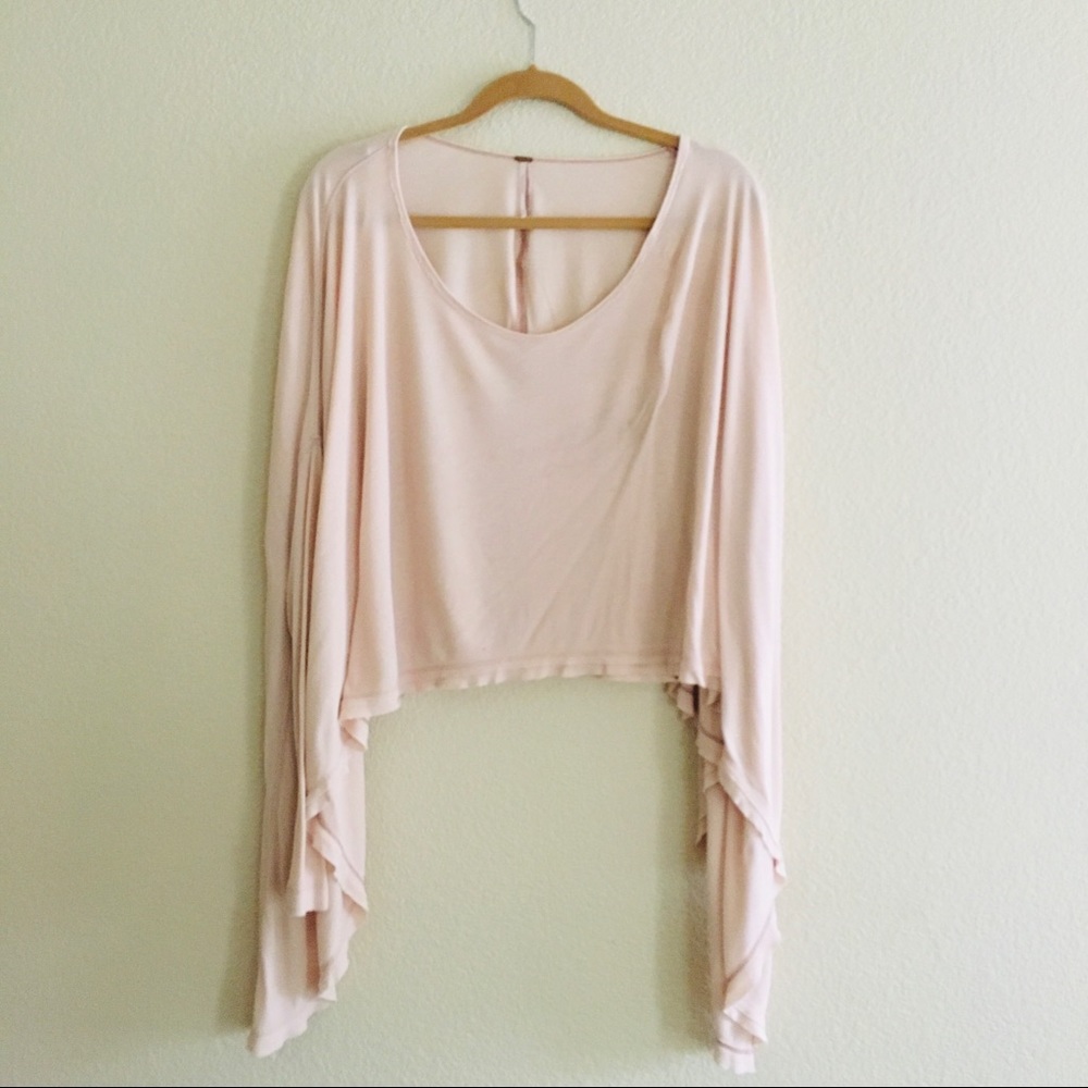 Free People Sharbite Light Pink Top